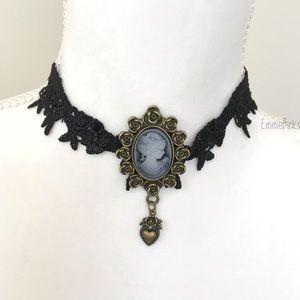 ✨3for$38 New Vintage Victorian Style Cameo Lace Choker Necklace